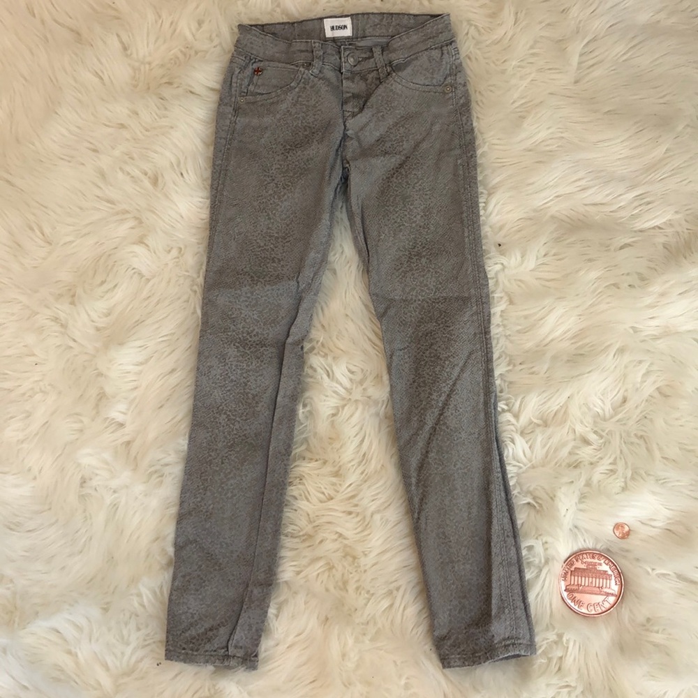 Hudson Snakeskin Grey Jeans
